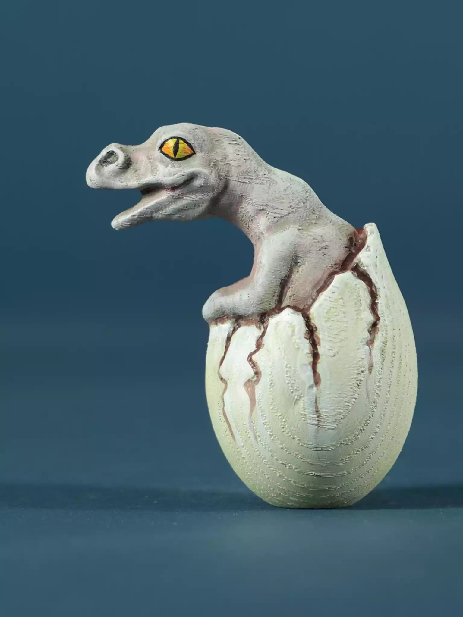 Wooden Hatching Dinosaur Egg - T-Rex