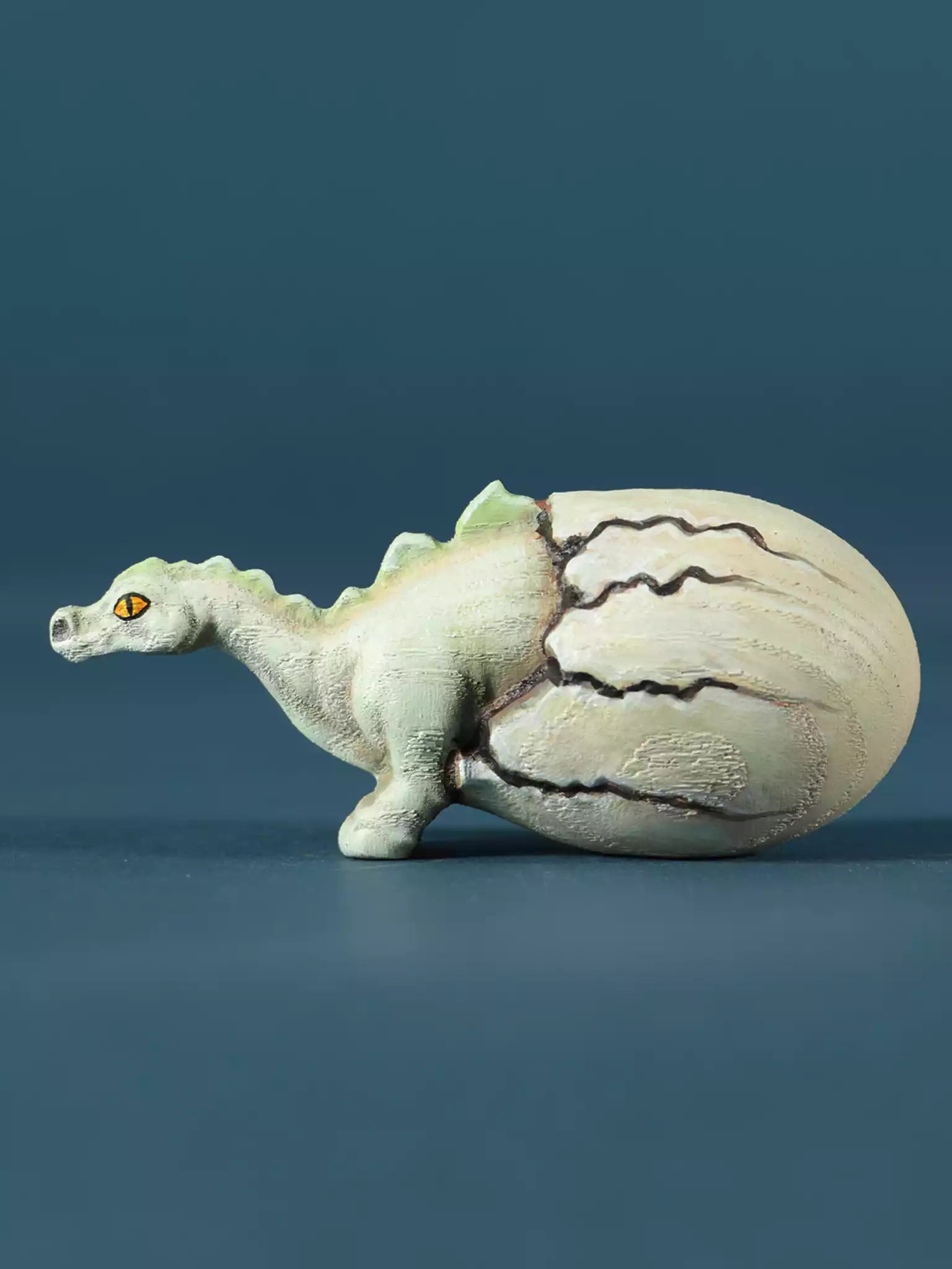 Wooden Hatching Dinosaur Egg - Stegosaurus