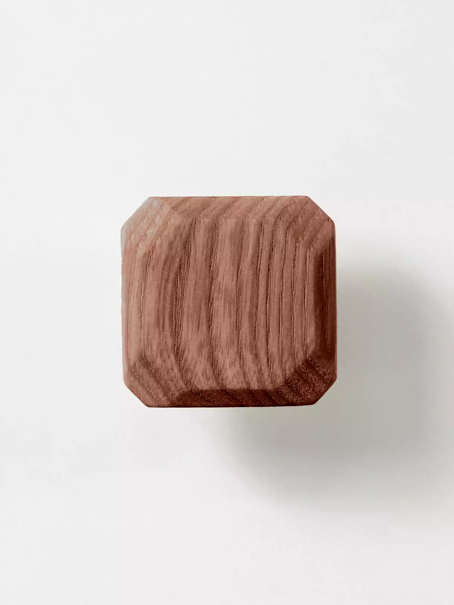 Wooden pull handle for drawers with natural wood texture