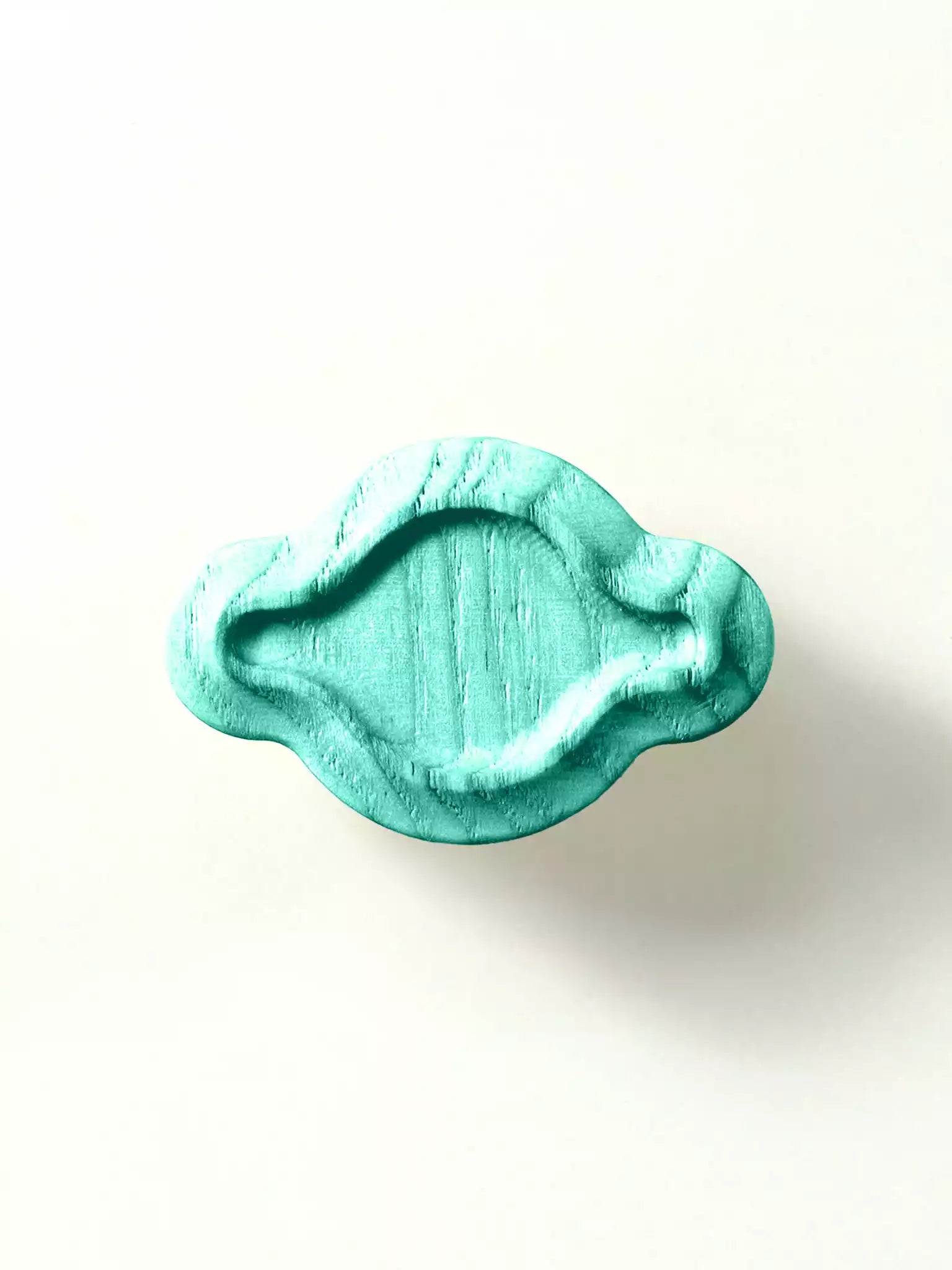 Turquoise-colored Wood Furniture Handles for Dresser on a white background