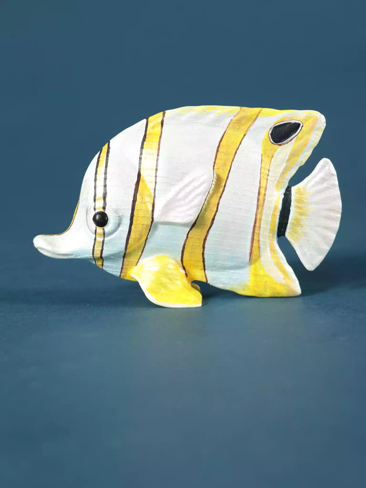 Handmade Wooden Fish - Butterflyfish Figurine - Noelino Toys