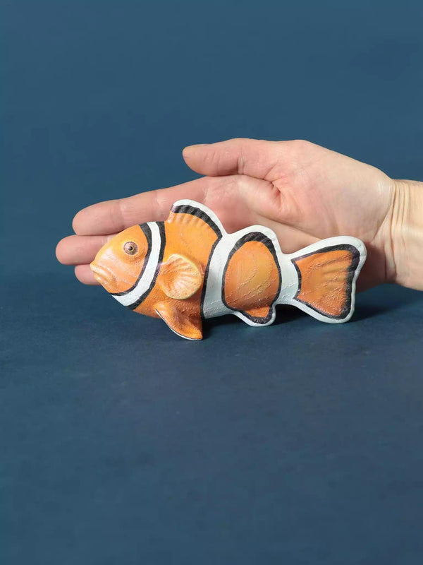 Handmade Wooden Fish - Clownfish Figurine - Noelino Toys