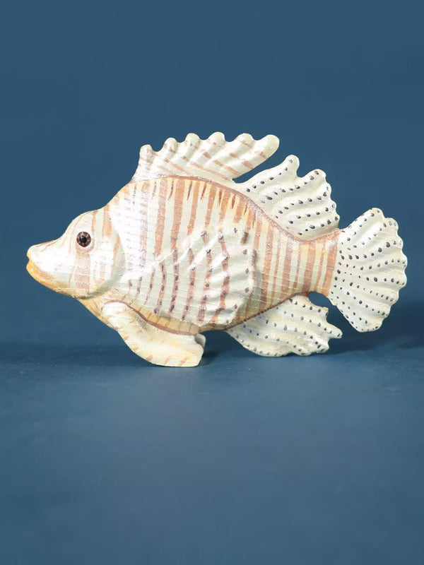 Handmade Wooden Fish - Lionfish Figurine - Noelino Toys
