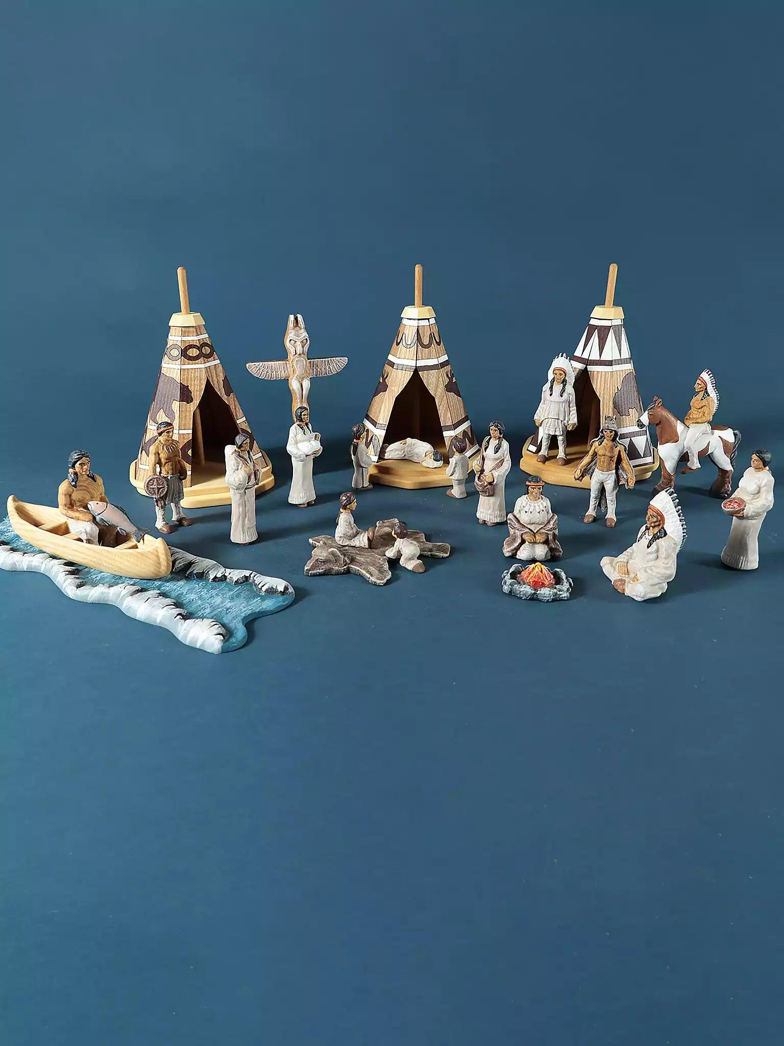Native American People Wooden Toy - Noelino Toys
