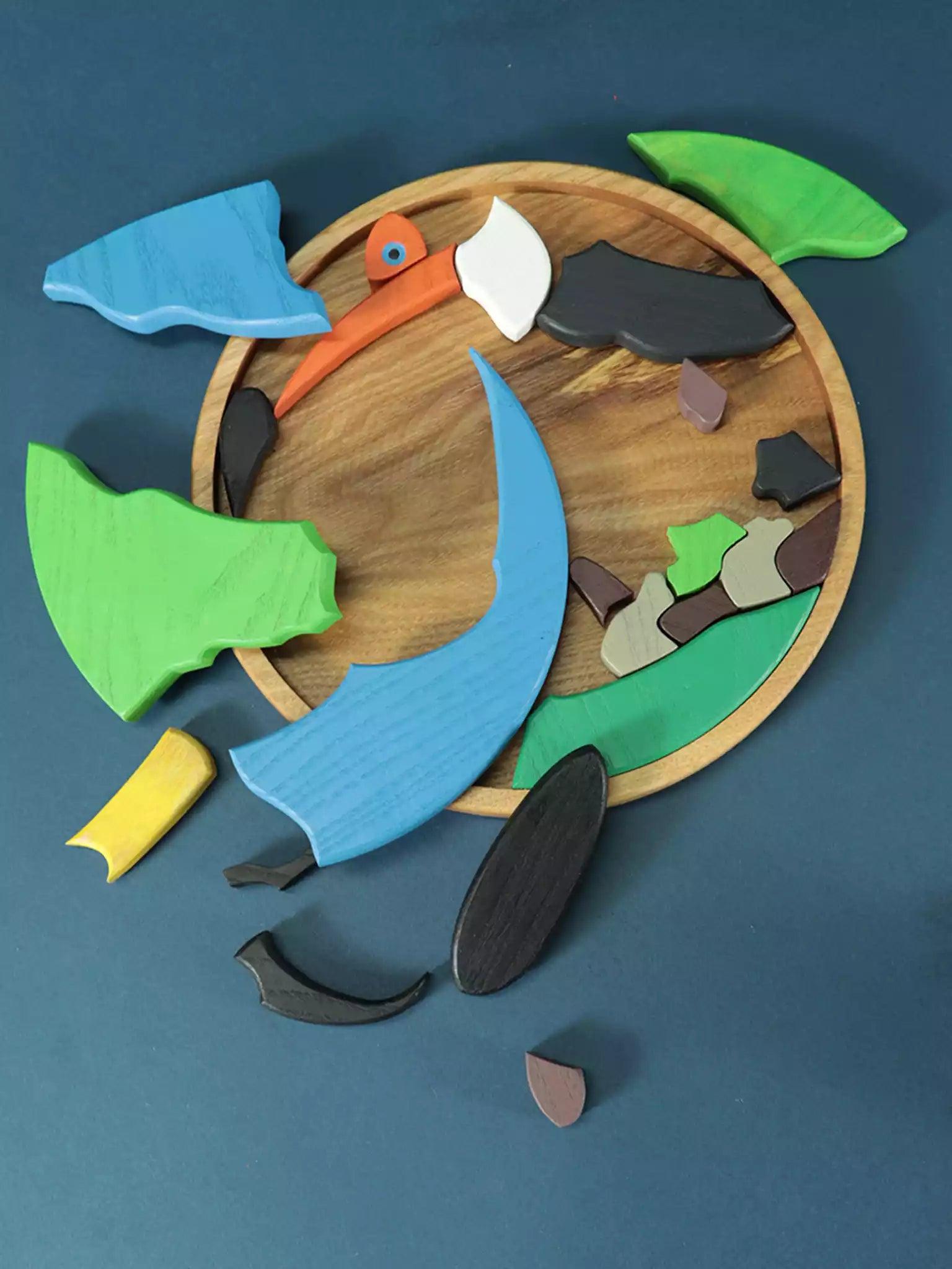 Toucan Bird Wooden Puzzle - Noelino Toys