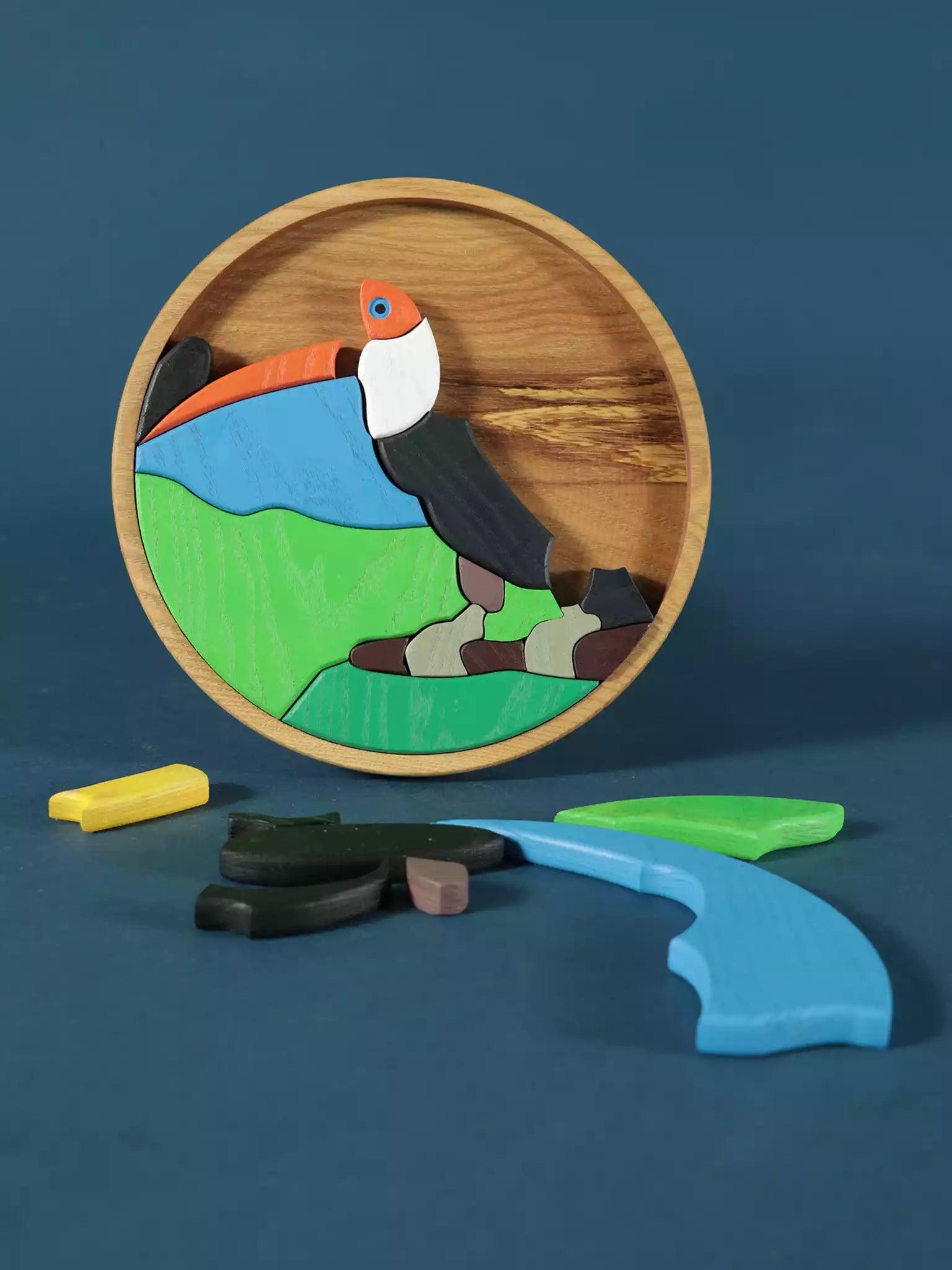 Toucan Bird Wooden Puzzle - Noelino Toys