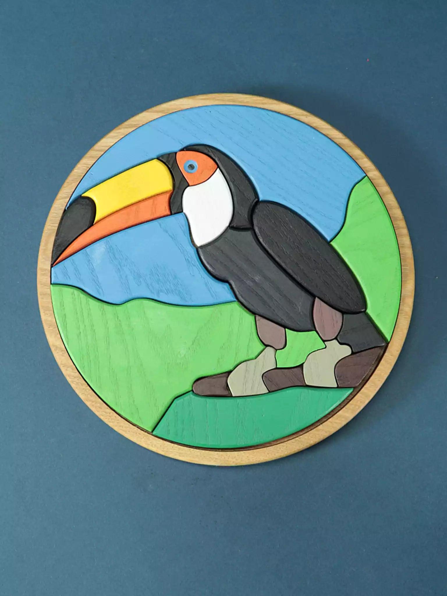 Toucan Bird Wooden Puzzle - Noelino Toys