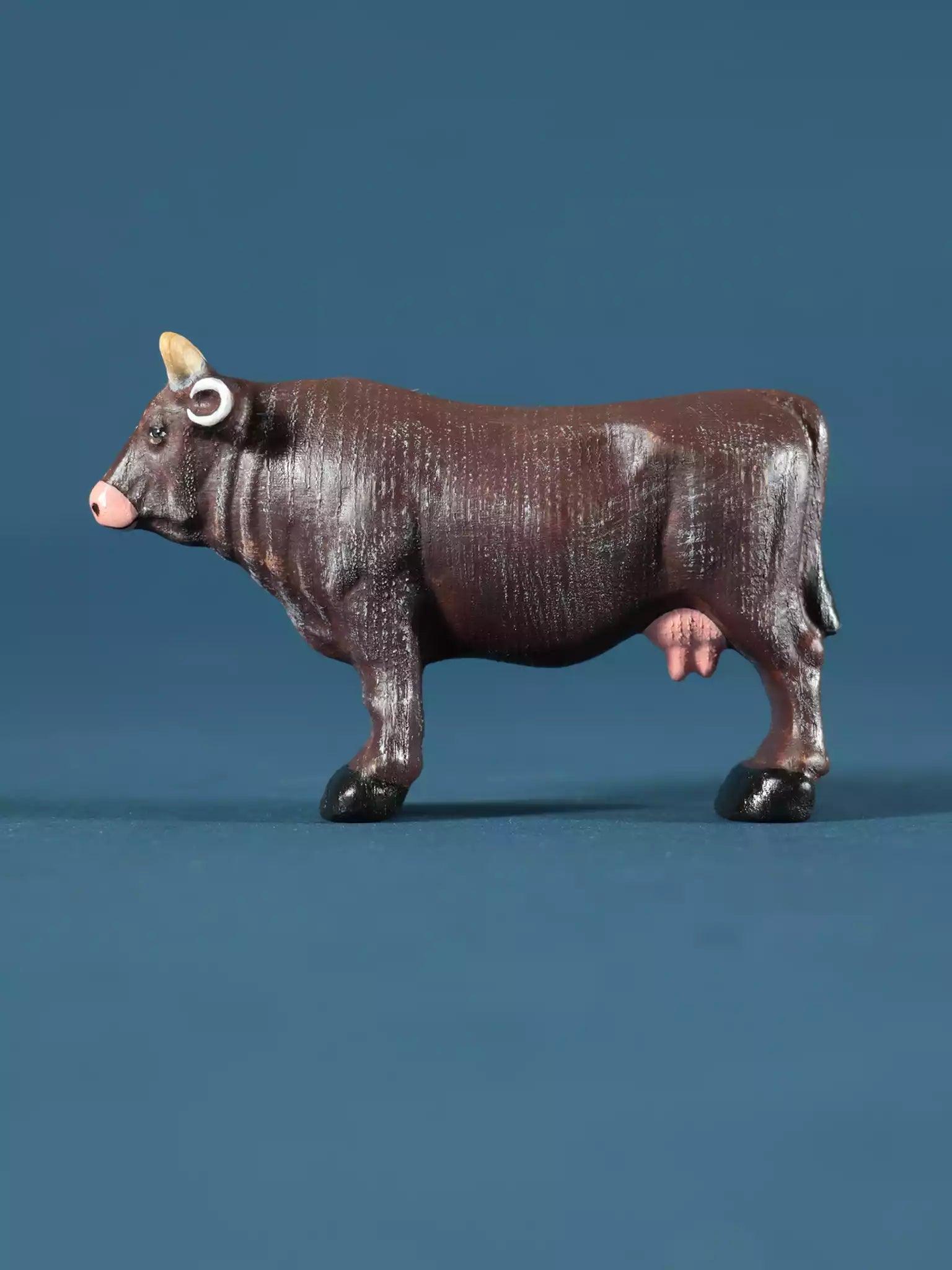 Wooden Cow Collectible Toy Figurine - Noelino Toys