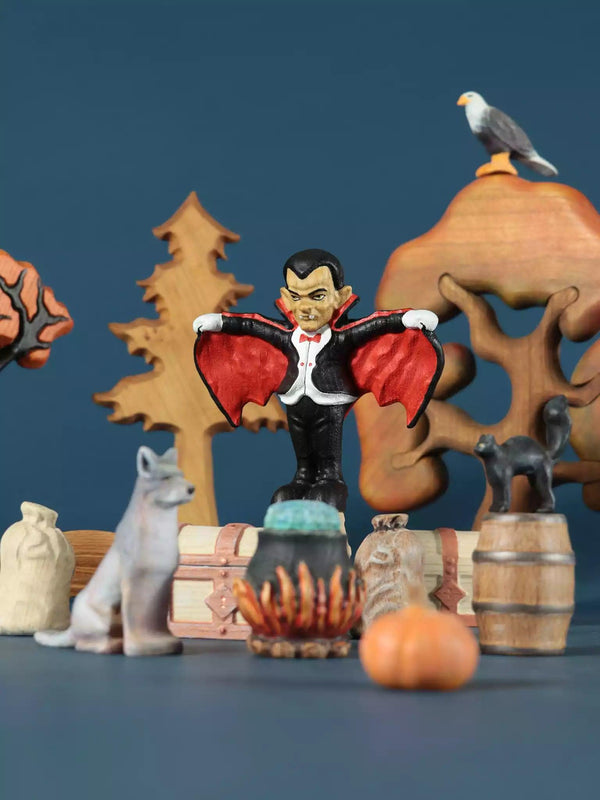 Wooden Dracula - Vampire Toy Figurine - Noelino Toys