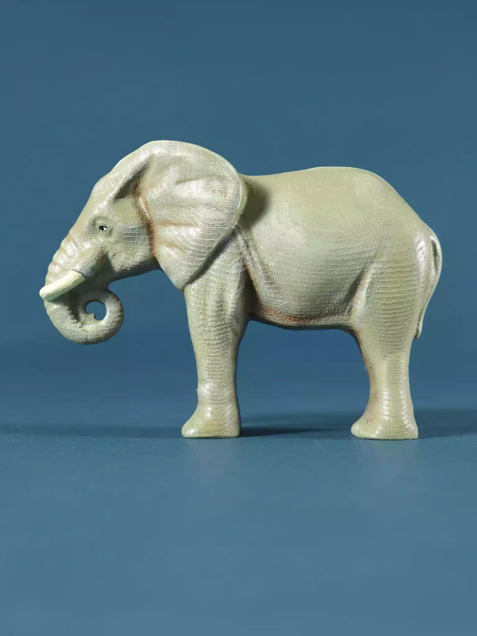 Wooden Elephant - Collectible Safari Animals - Noelino Toys