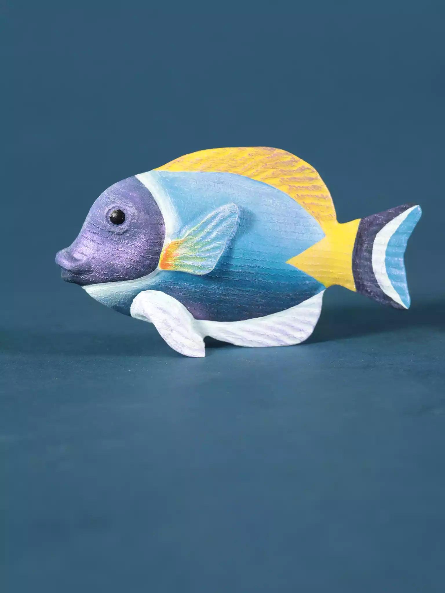 Wooden Fish Blue Tang Toy Figurine - Noelino Toys