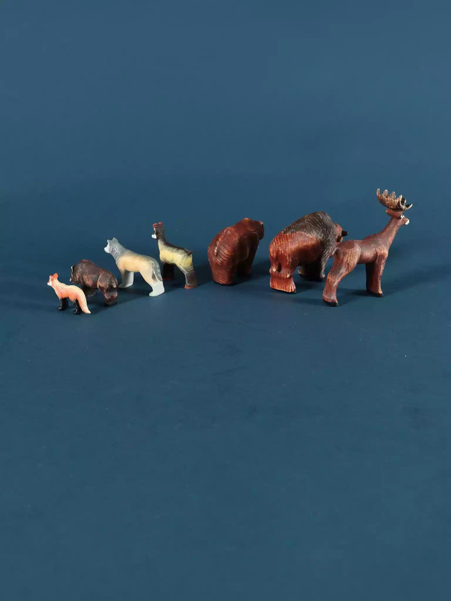 Wooden Woodland Animals - Collectible Toy Set - Noelino Toys