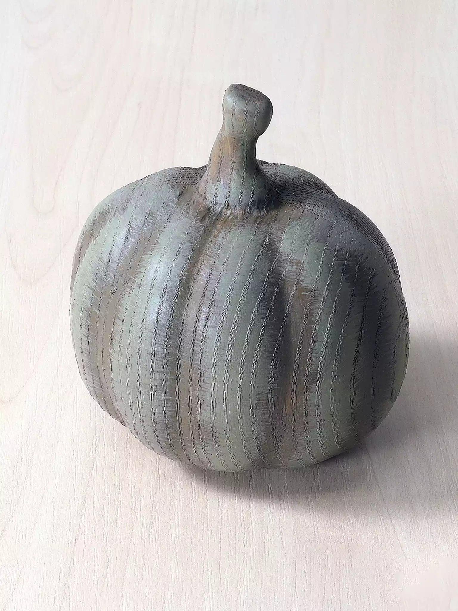 Handmade Wooden Grey Pumpkin - Noelino Toys