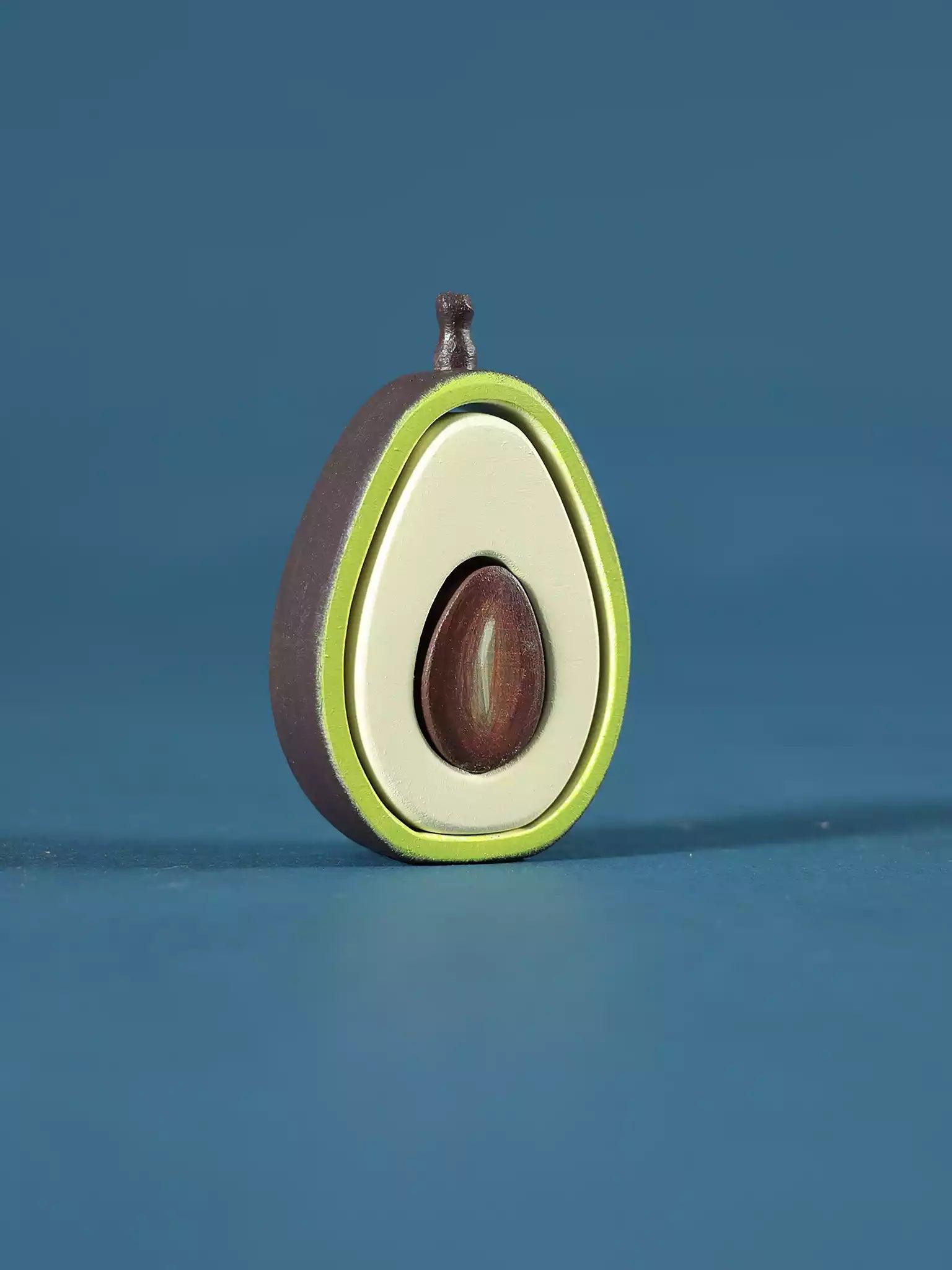 Wooden Avocado Educational Stacking Fruit Toy - Noelino Toys