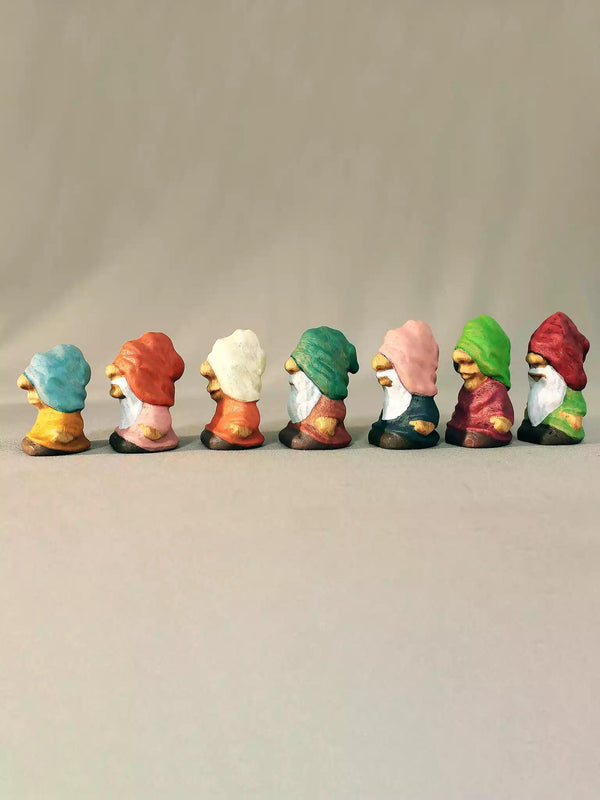 Wooden Carved Gnome Toy Set - Noelino Toys