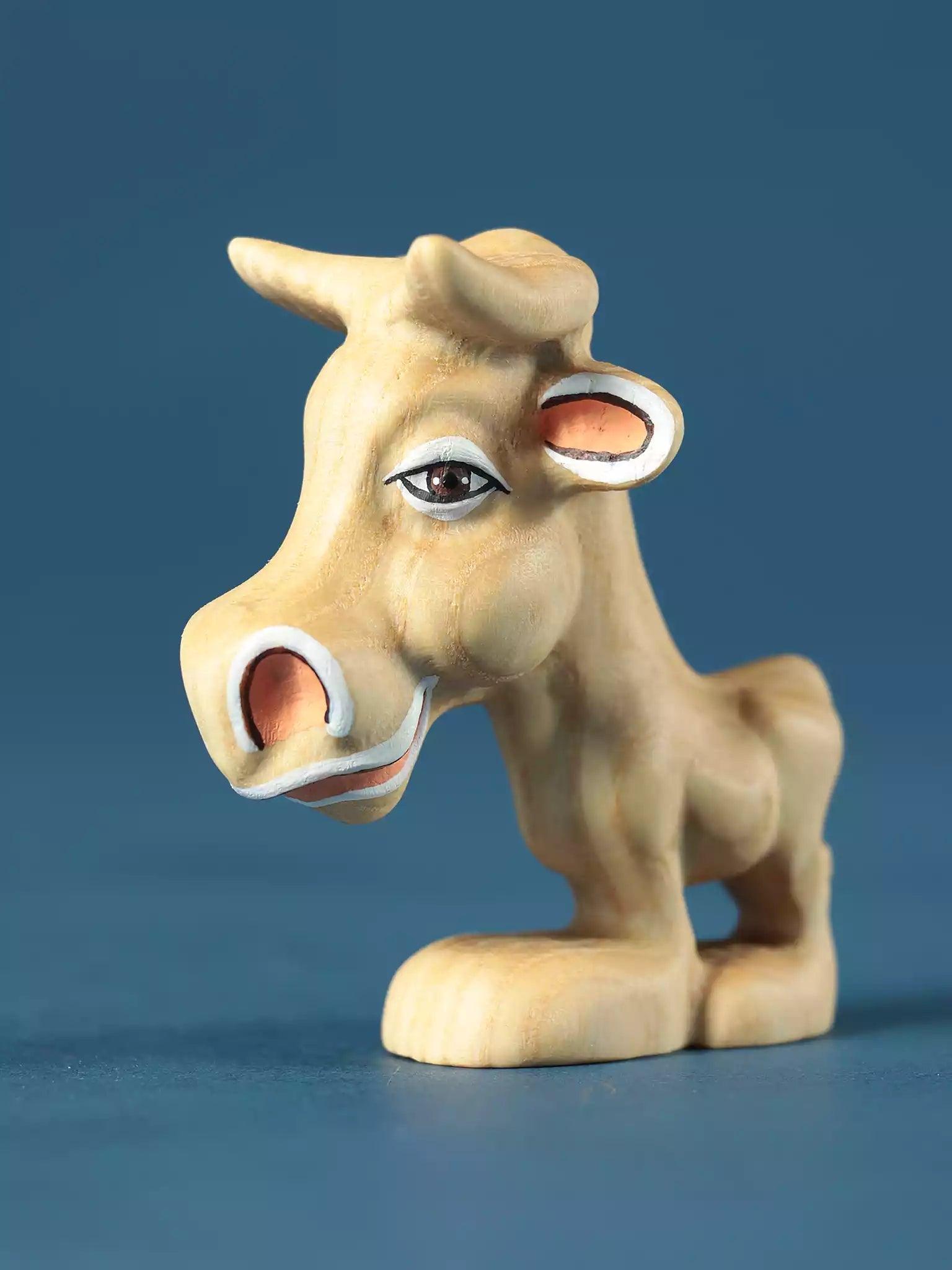Wooden Cow Toy - Cartoon Character for Toddlers - Noelino Toys