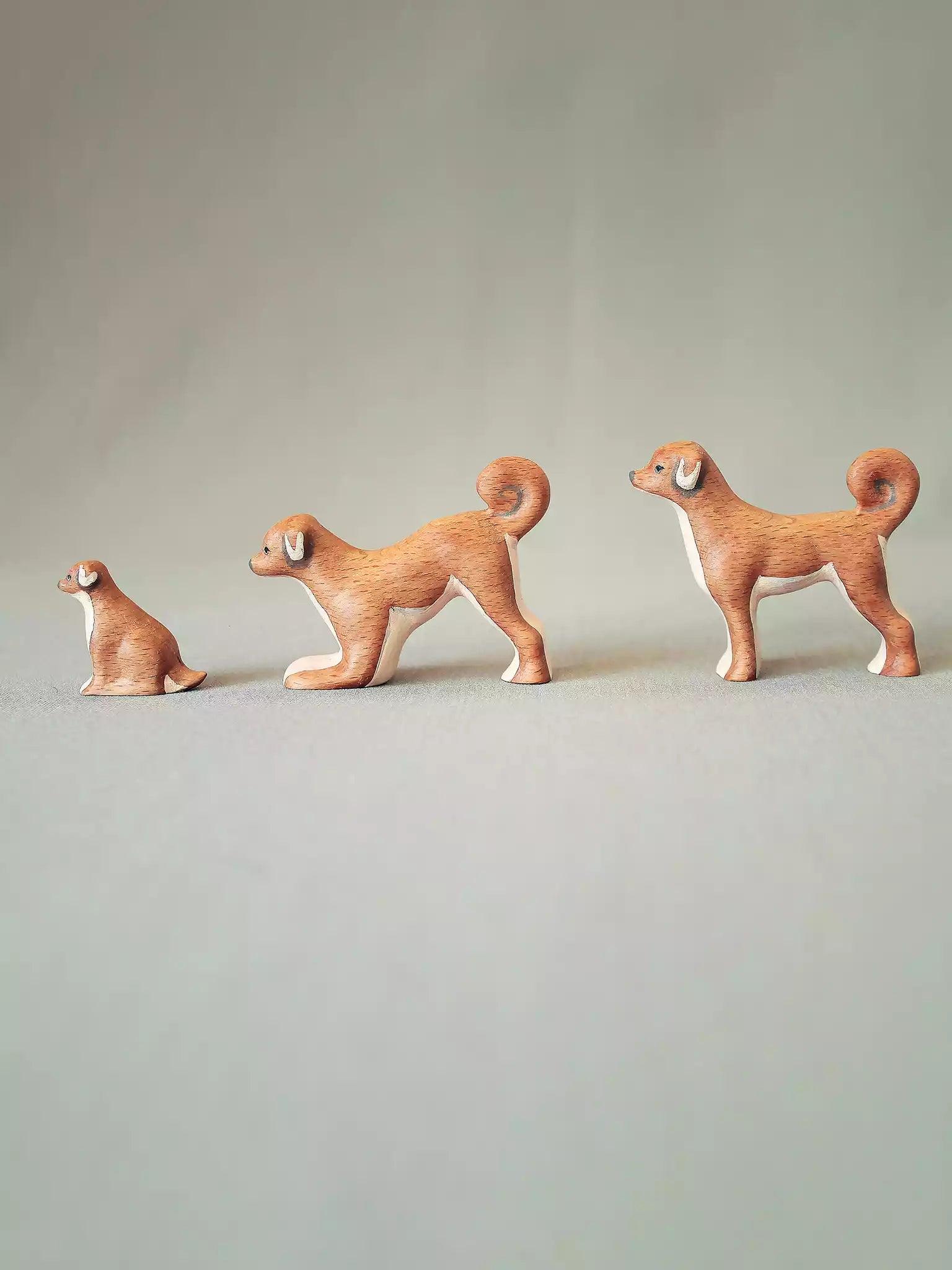 Wooden Dog Toy - Family of Three - Noelino Toys