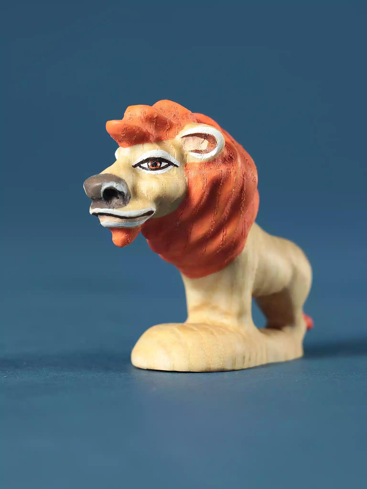 Wooden Lion Toy - Cartoon Character for Toddlers - Noelino Toys