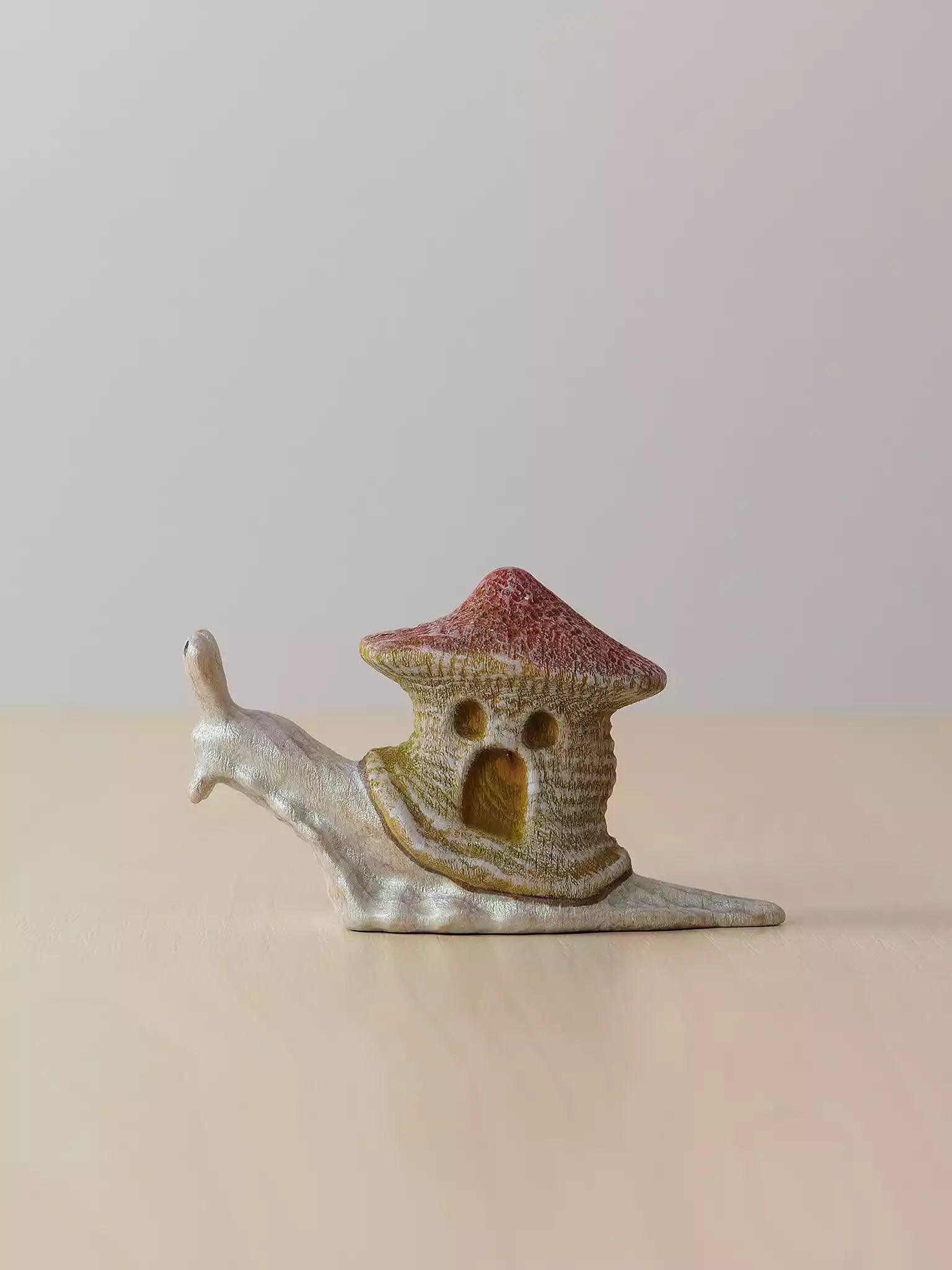 Wooden Snail with Green House - Noelino Toys