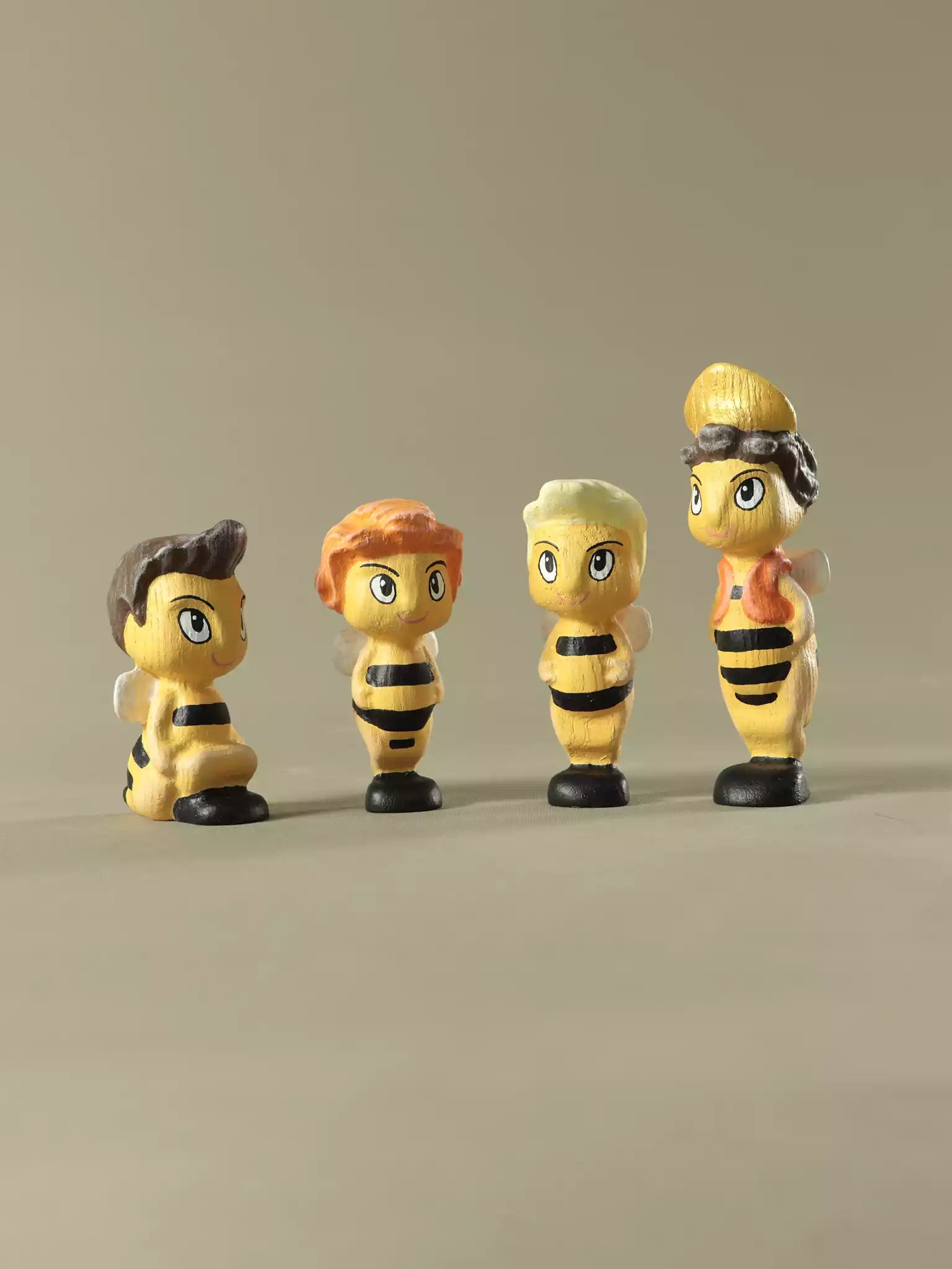 Wooden Queen Bee close-up detail

