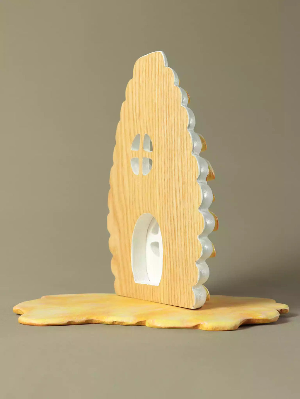 Waldorf inspired woodland toy house shaped like a hive