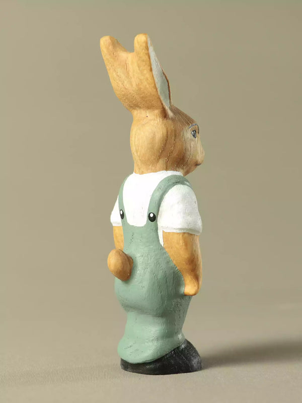 Hand painted wooden rabbit figurine EN71 compliant