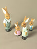 Wooden rabbit family toy set hand painted woodland animals