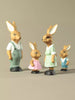 Montessori wooden bunny family figurines