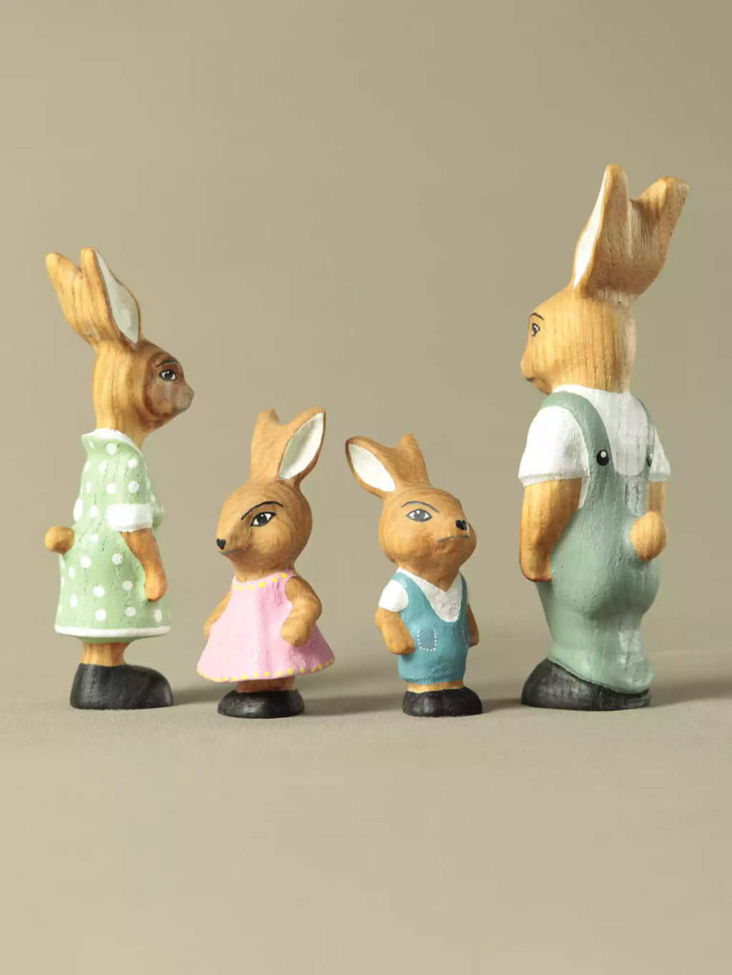 Eco friendly wooden woodland animal collection - Bunny family
