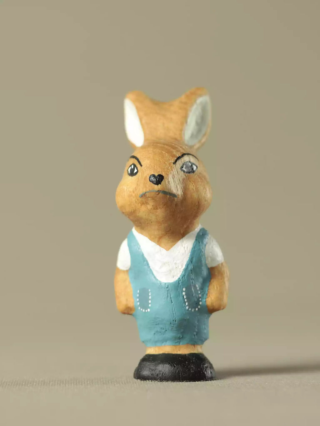 Waldorf inspired wooden rabbit boy figure