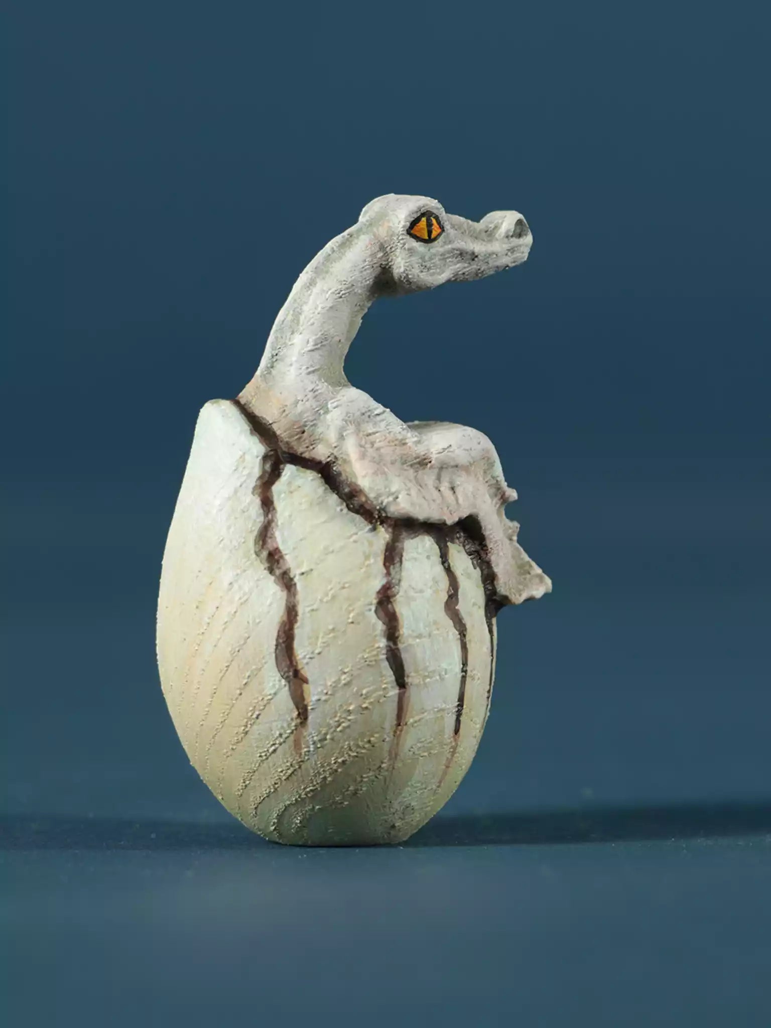 Wooden Hatching Dinosaur Egg - Velociraptor Toy