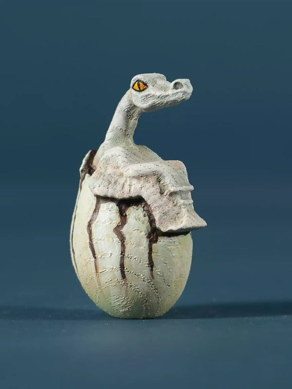 Wood Hatching Dinosaur Egg - Velociraptor