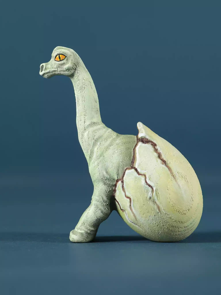 Wooden Hatching Dinosaur Egg - Brachiosaurus