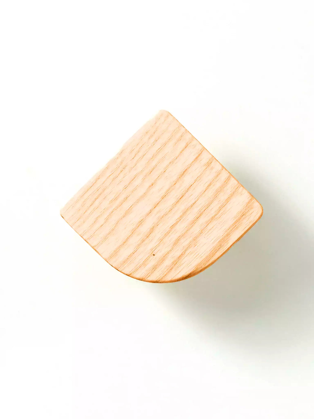 Natural wood furniture knob isolated on white background

