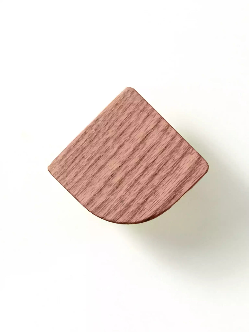 Wooden knob for dresser with subtle wood grain texture