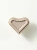 Wooden heart dresser knob with soft rounded contours