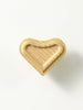 Wooden heart knob for dresser in light natural finish