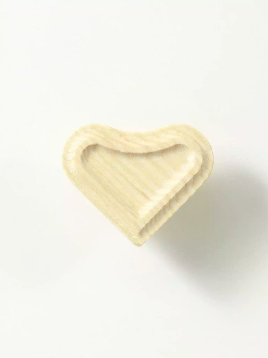 Solid wood heart knob designed for dresser drawers