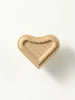 Wooden heart furniture knob in light neutral tone