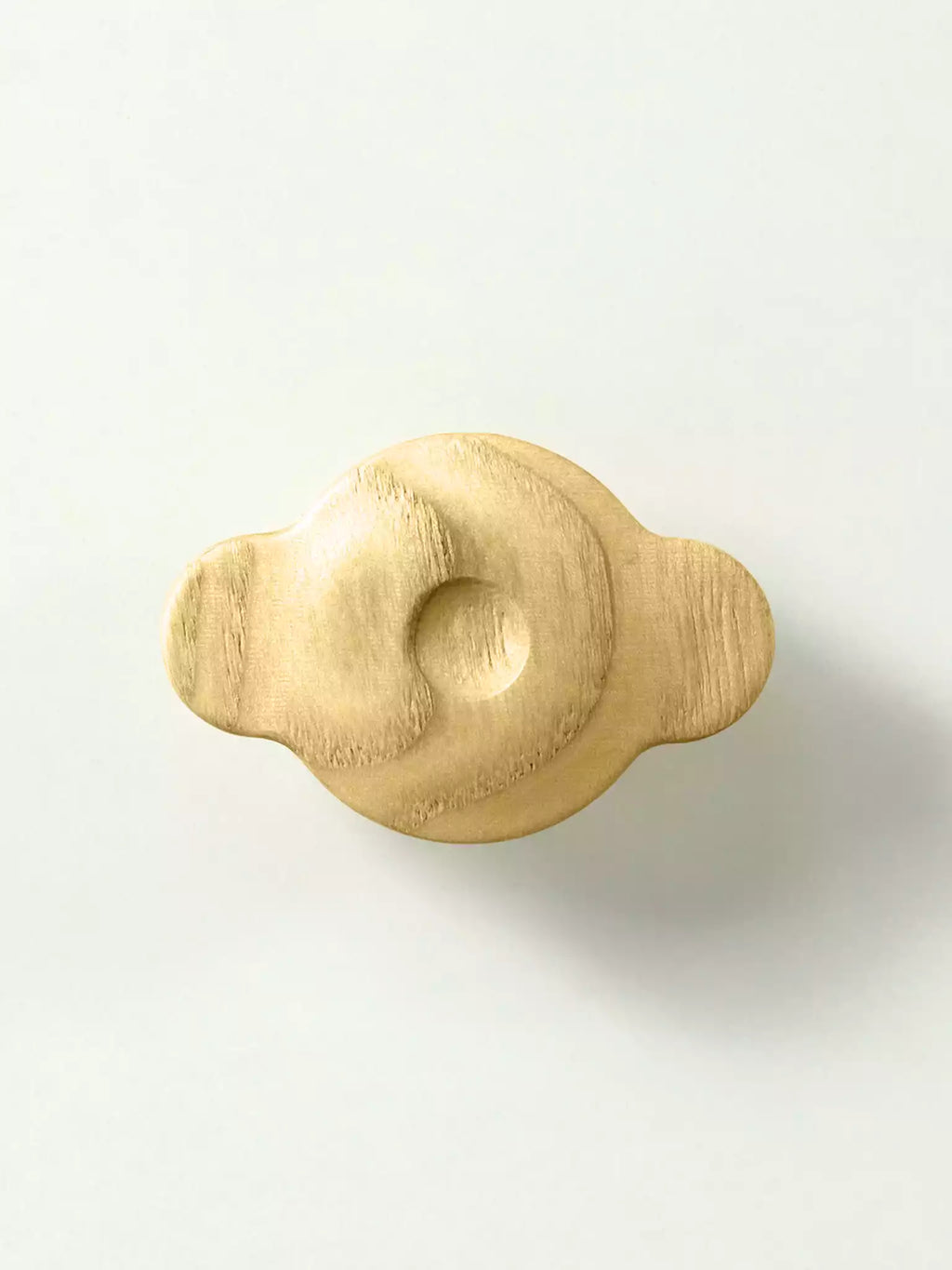 Hand-painted wooden furniture handle with vertical 