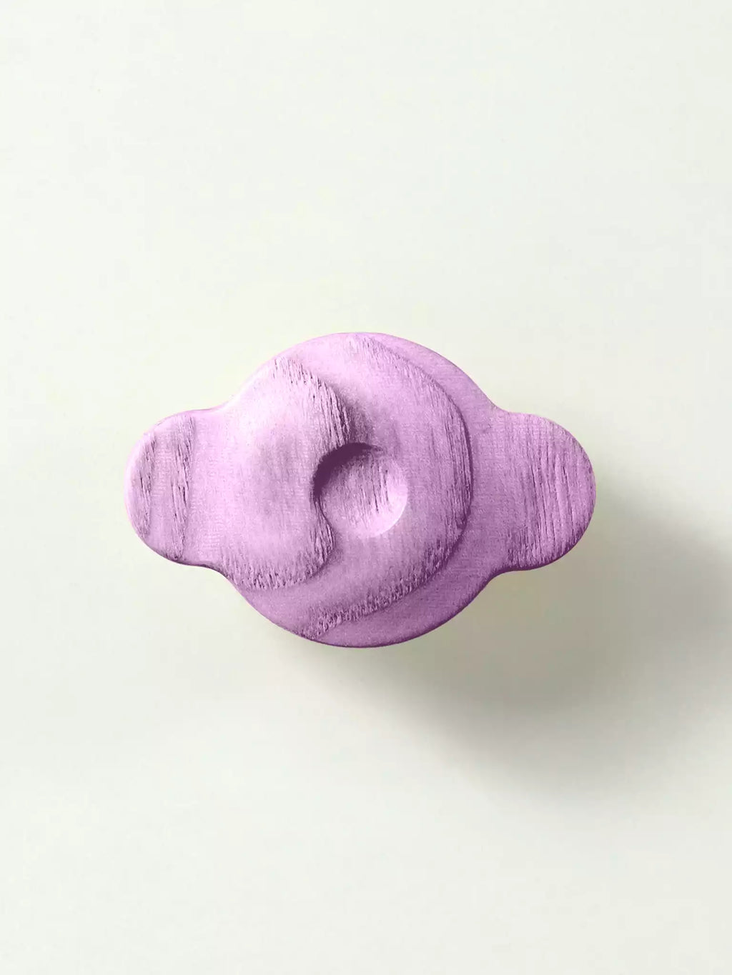 Solid wood furniture handle in organic cloud design