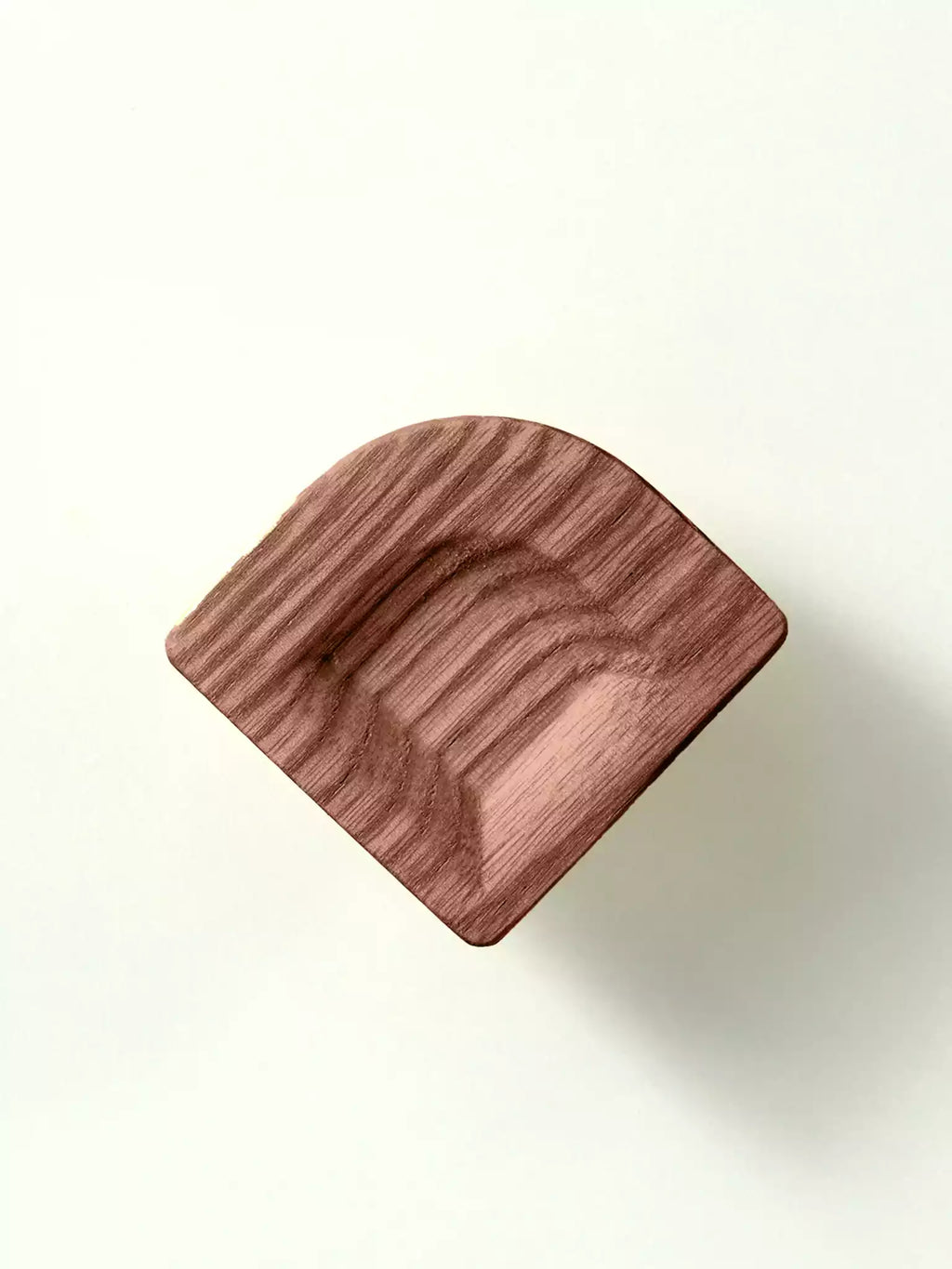 Wooden furniture handle on a white background