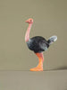 Realistic ostrich wooden toy for Montessori and Waldorf-inspired learning activities.