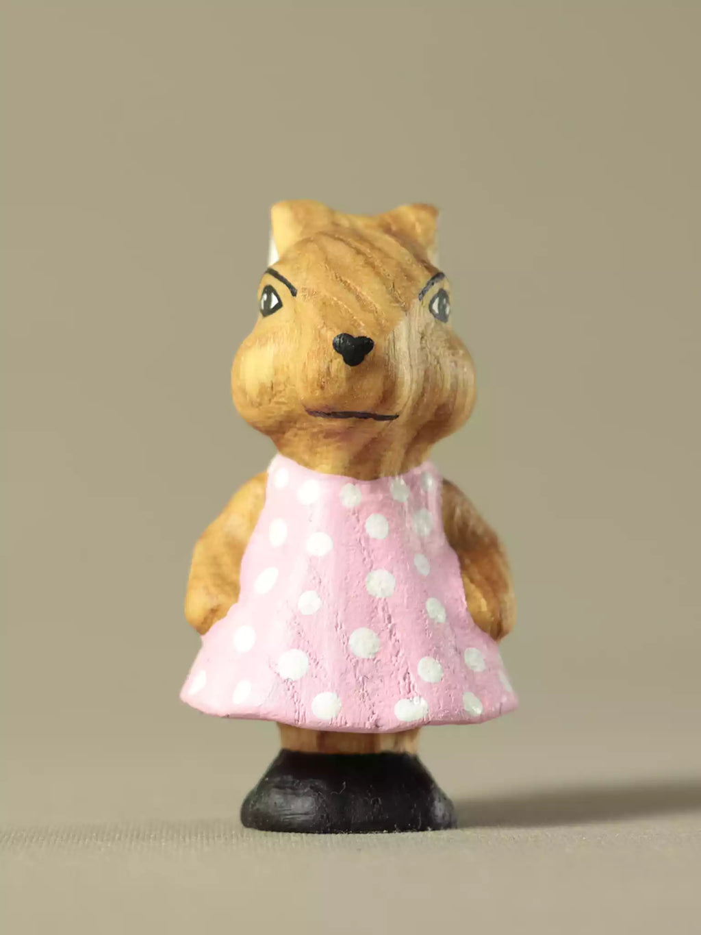 Wooden animal character toy painted with non-toxic colors