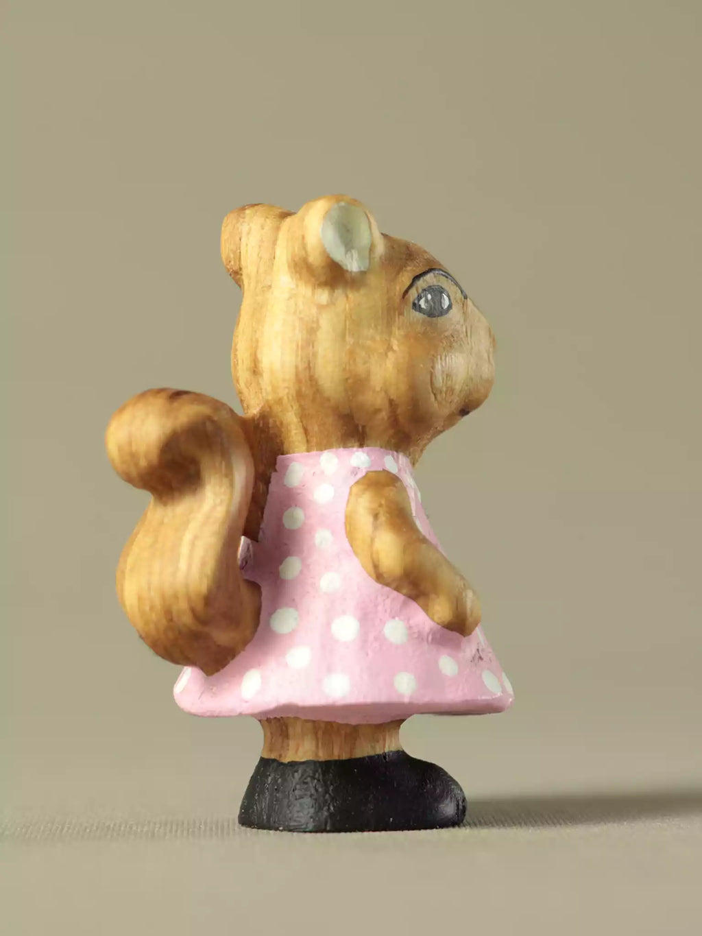 Waldorf inspired wooden squirrel girl character