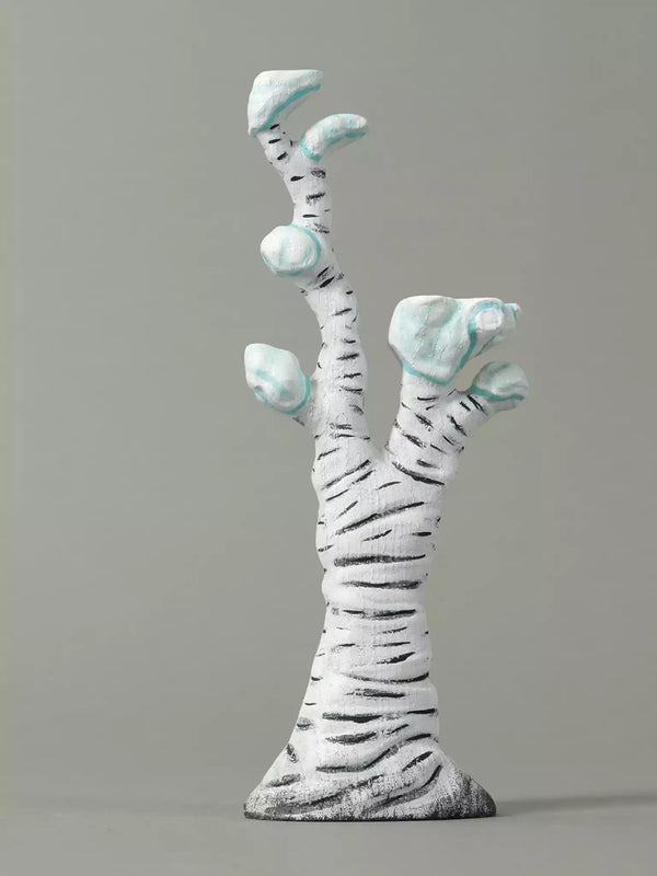 Wooden Birch Trees Covered by Snow