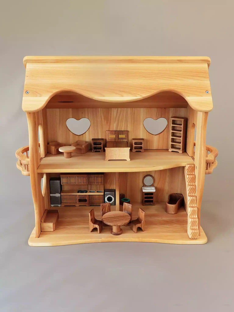 Handmade wooden deals dollhouse