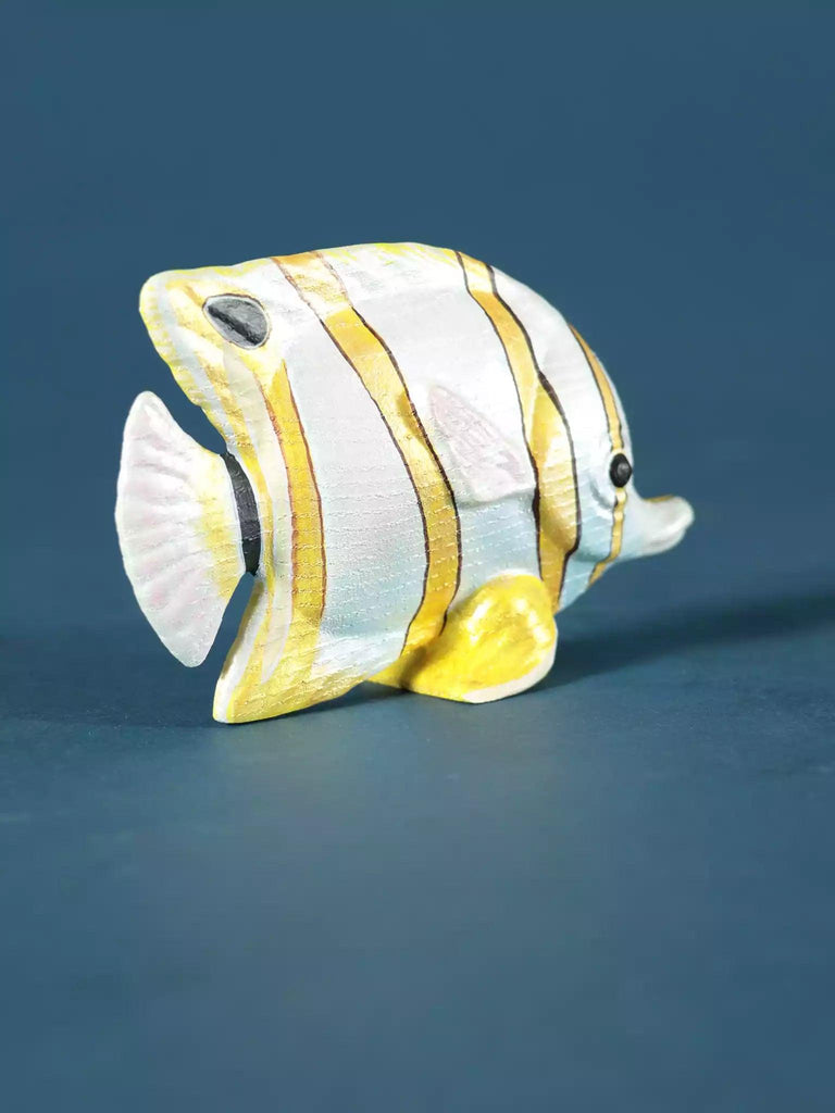 Handmade Wooden Fish - Butterflyfish Figurine - Noelino Toys
