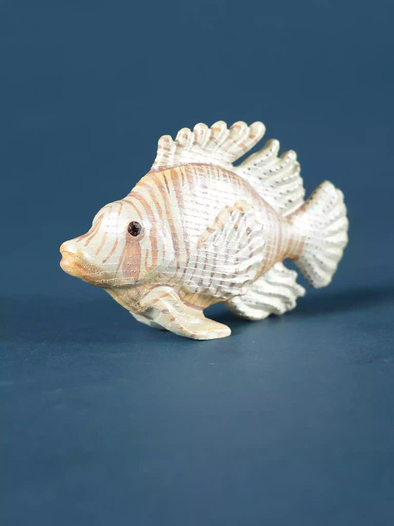 Handmade Wooden Fish - Lionfish Figurine - Noelino Toys