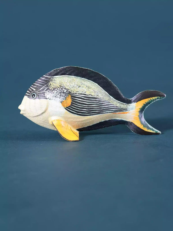 Handmade Wooden Fish - Sohal Surgeonfish Figurine - Noelino Toys